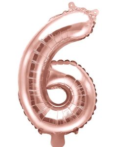 Tallet 6 - Rose Gullfarget JUMBO Folieballong 86 cm