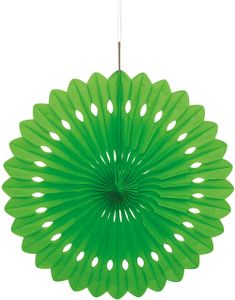 Lime Grønn Dekorvifte av Silkepapir 40 cm