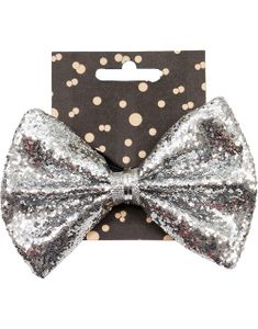 Sølvfarget Tversoversløyfe med Glitter