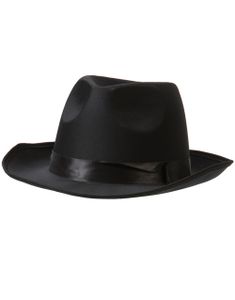 Svart Mafia/Fedorahatt med Satinbånd