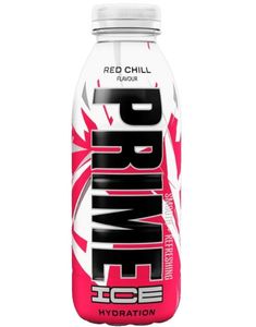 Prime Red Chill Flavour Ice Hydration Bottle - Sukkerfri og Koffeinfri Sportsdrikke 500 ml (UK Import)
