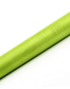 LYS GRØNN Gjennomsiktig Organzaløper 36 cm x 9 meter