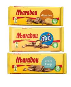 Taste Them All - Marabou Små Sjokoladeplater - Tre Smaker - Pakketilbud