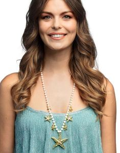 Havfrue Smykke med Perler Sjøstjerner