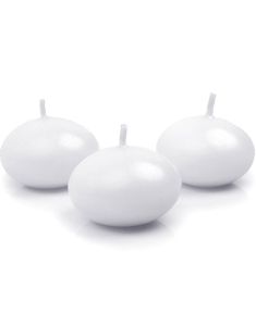 50 stk Hvite Flytende Stearinlys 4 cm