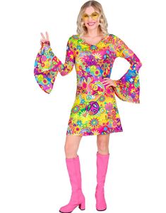 Groovy Hippie Kostymekjole til Dame
