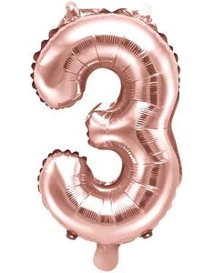 Tallet 3 - Rose Gullfarget JUMBO Folieballong 86 cm