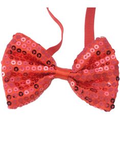Bow Tie - Sløyfe med Røde Paljetter