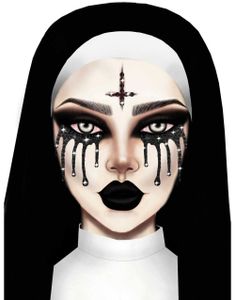 Selvklebende Ansiktsjuveler – Possessed Svart/Rød