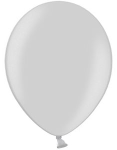 100 stk 30 cm MEGAPACK - Sølvfarget Metallic Ballonger
