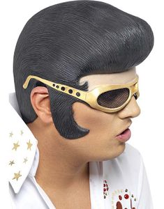 Elvis Presley Latex Hodeplagg med Briller
