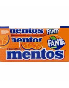 40 stk Ruller med Mentos Fanta - Hel Eske 1500 gram