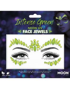 Intense Green - Neon UV Ansiktsstener / Smykker