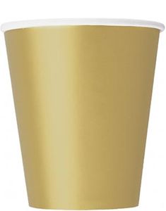 14 stk Gullfargede Pappkrus 270 ml