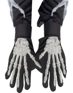3D Skjeletthansker (Kostymetilbehør)