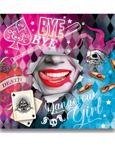 Dangerous Girl - 12 stk Harley Quinn Inspirerte Servietter 