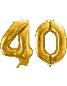 40 år ballonger - 35 cm gull