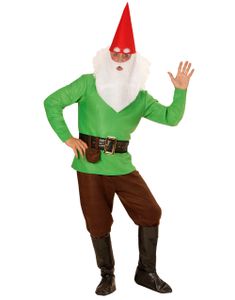 Komplett Grønt Gnom / Dvergkostyme til Mann