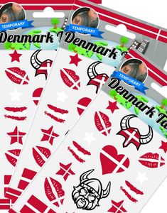 Danmark - Midlertidige Tatoveringer - 10 ark