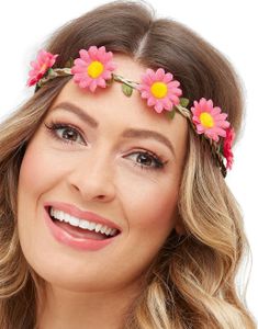 3 stk Blomsterkranser i Rød, Rosa og Blå