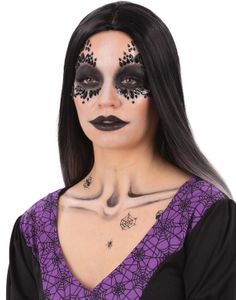 Deluxe Black Widow Ansiktsstener/Sminkesett