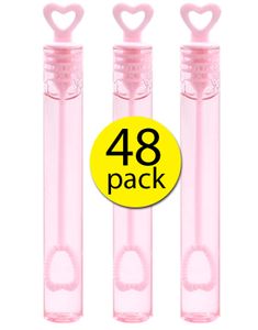 48 stk Rosa Hjerte Såpebobler - Vintage Journey