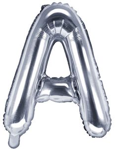 Bokstaven A - Sølvfarget 35 cm Folieballong