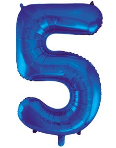 Tallet 5 - Royal Blå JUMBO Folieballong 86 cm
