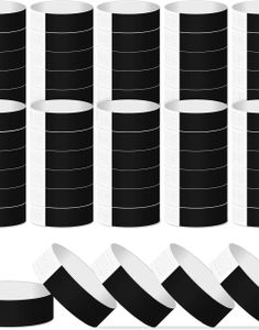 1000 stk Tyvek Festivalarmbånd / Entrearmbånd - Svart