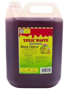 5 liter Toxic Waste Sour Black Cherry Slush-Konsentrat - 30 liter Ferdig Slush