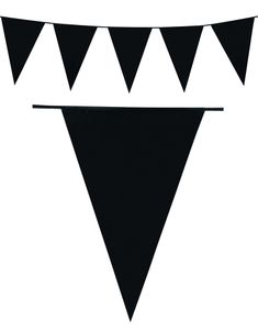 Svart Banner med Store Vimpel Flagg 10 meter 