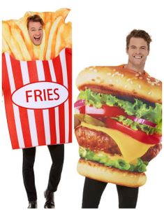 Parkostyme - Hamburger og Pommes Frites Kostyme