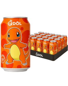24 stk Pokemon Charmander Lychee Sparkling Water - Kullsyrevann med Litchismak 330 ml - Helt Brett (Asia Import)