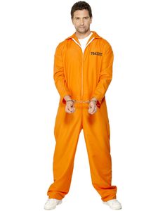 Orange Fange-Jumpsuit til Mann