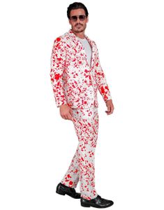 UV Glow Bloodsplatter Kostymedress til Mann