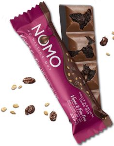 Nomo Fruit & Crunch - Vegansk Sjokoladebar med Frukt og Krunsj  32 gram