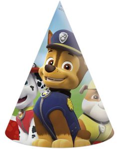6 stk Partyhatter - Paw Patrol Gjengen